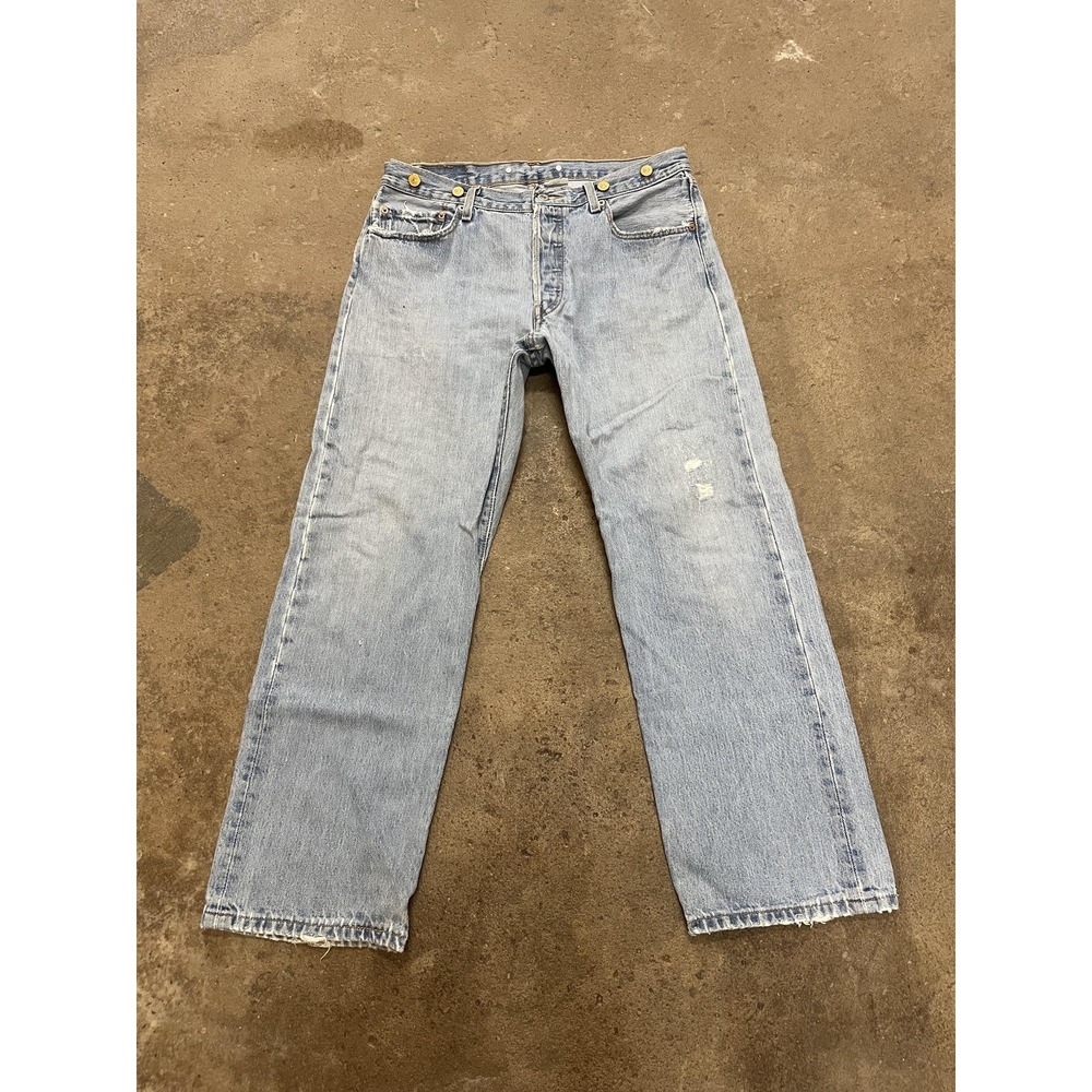 Levi's Light Blue Bootcut Jeans with Subtle Distress